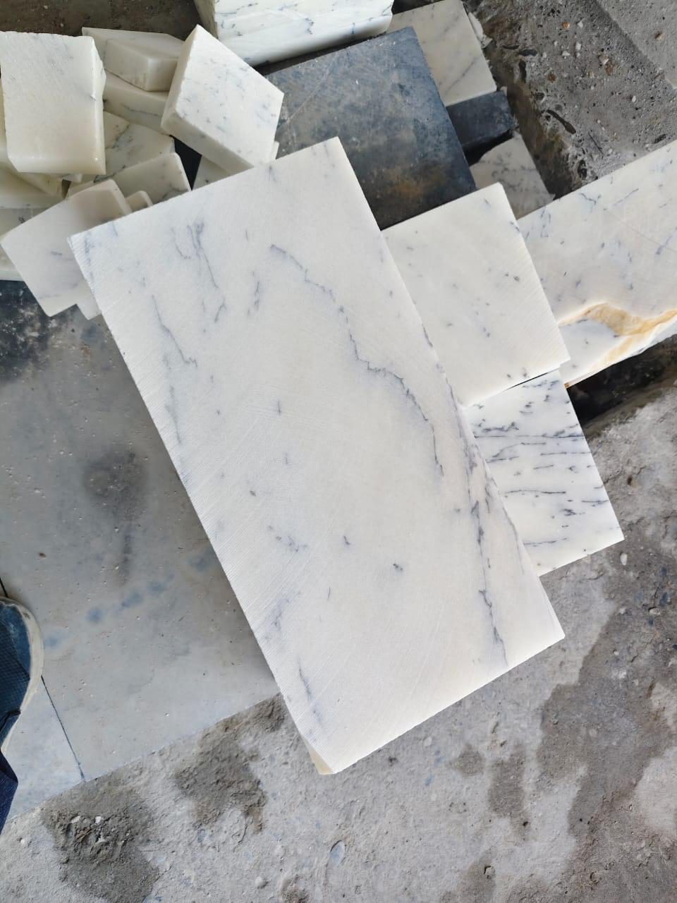 Blue-Veined White Marble